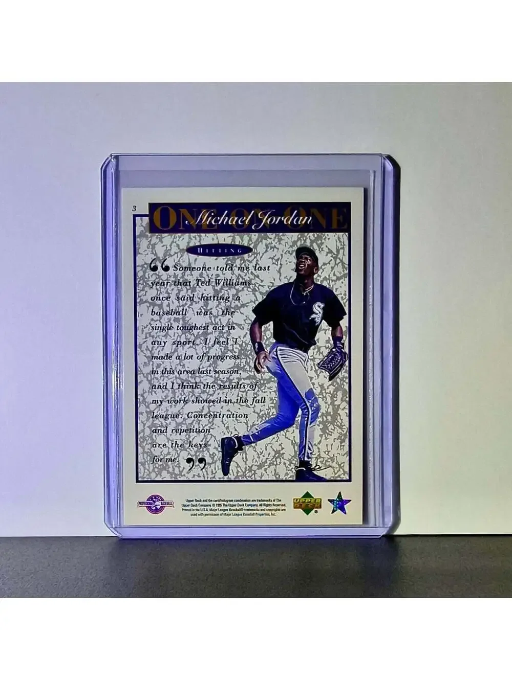 Michael Jordan 1995 Upper Deck Minors One on One #3 Card Chicago Bulls